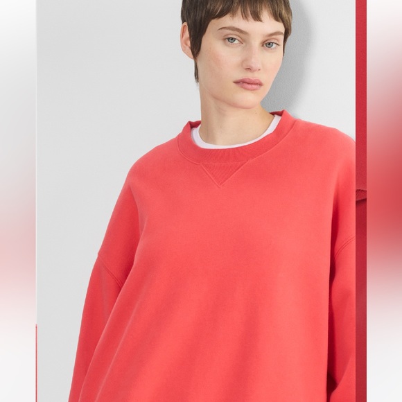 Aritzia Cozy Sweatfleece New Mega Crew, Cherry Red, Small - Picture 8 of 13